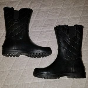 Sperry Top-Sider Nellie Black Quilted Rain Boots